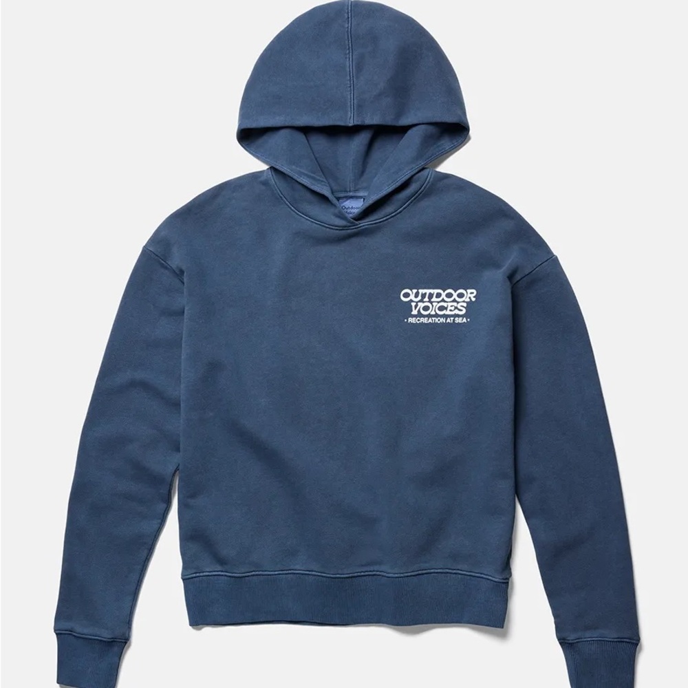 Outdoor Voices | Recreation at Sea Graphic Organic Cotton Terry Shrunken Hoodie
